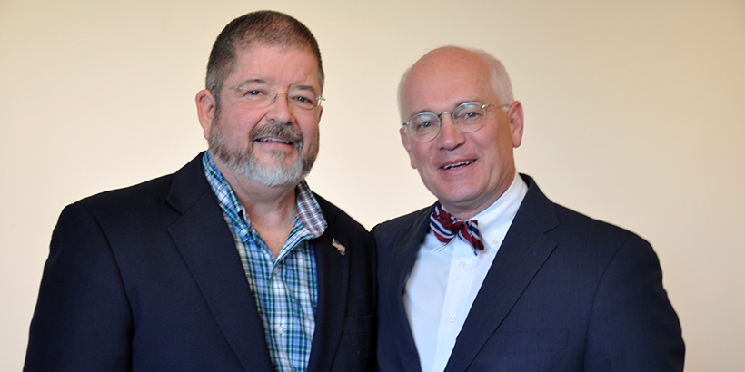 George Arthur with President Michael Maxey