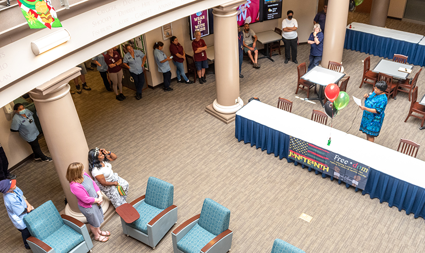 College commemorates Juneteenth