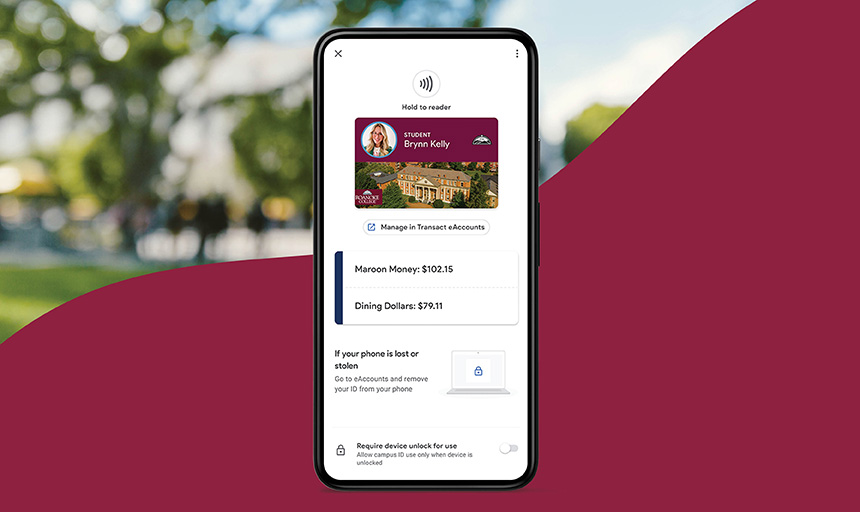 Roanoke College now offers Maroon Card on phones and device wearables 