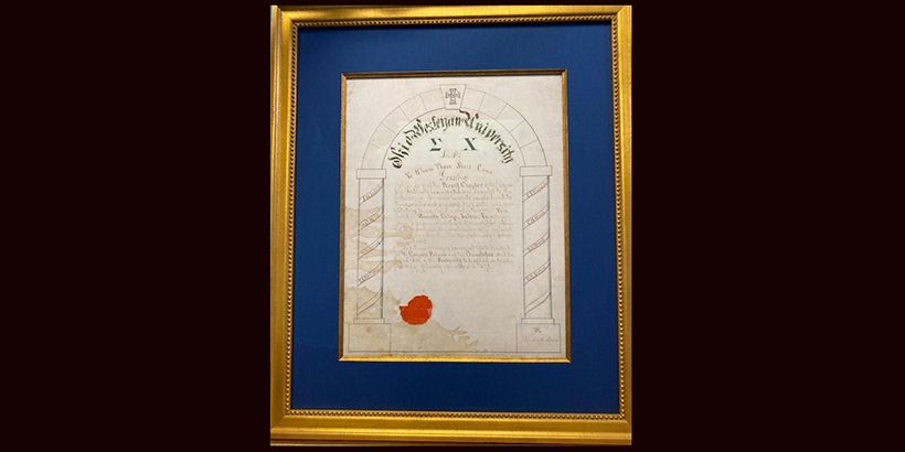 framed charter document
