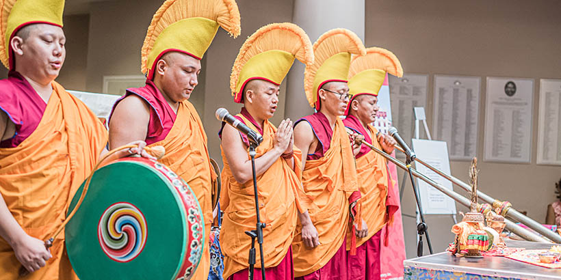 The Tibetan Monks performing the opening ceremony