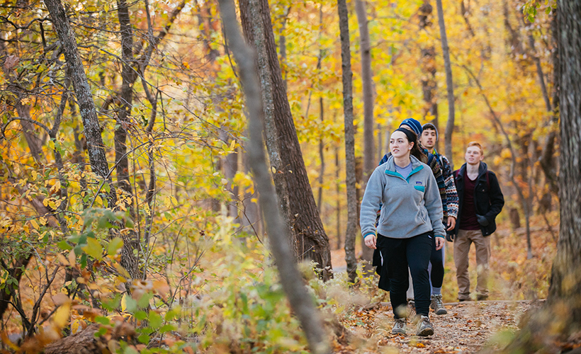 Hiking in the fall