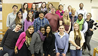 group of students posing for a photo