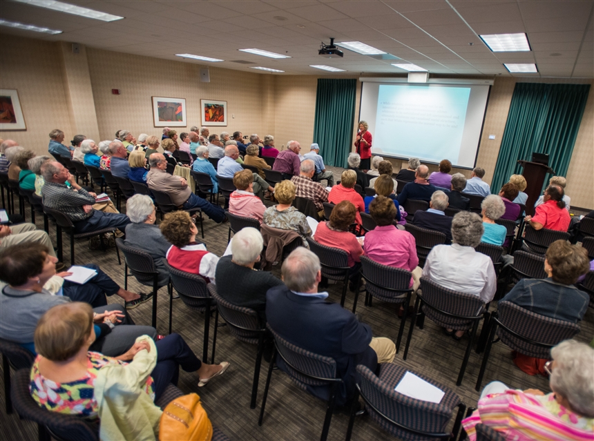 Elderscholars at a lecture