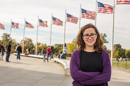 student on a Washington semester