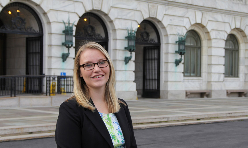 Haley Toresdahl pictured in D.C.