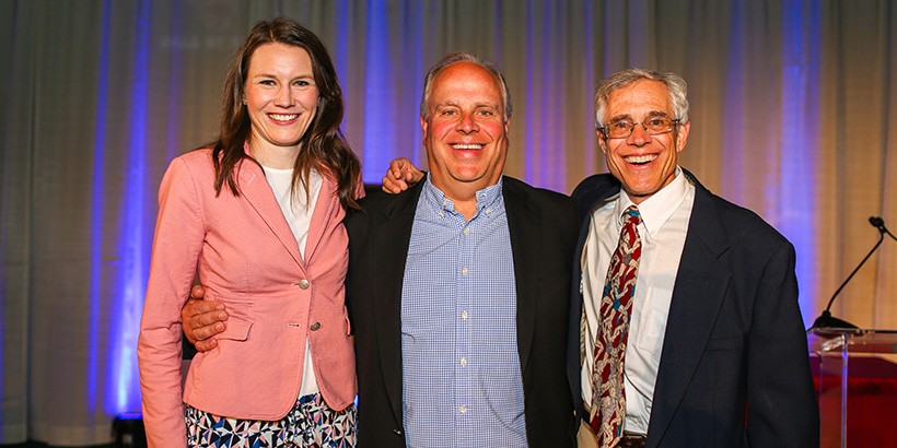 Photo of Erin Hanson Sigmon, Page Moir and Dr. Finn Pincus