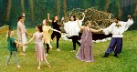 Students participating in Midsummer Night's Dreams