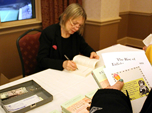  Susan J. Douglas signs a book