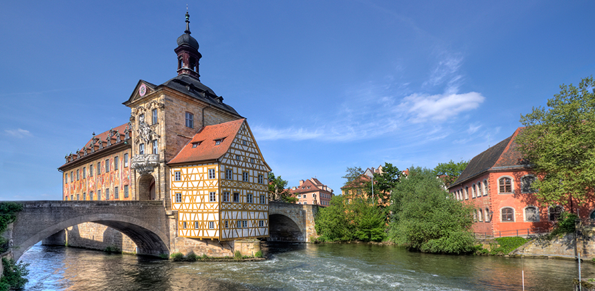 A view of the quaint buildings of Bamberg, Germany
