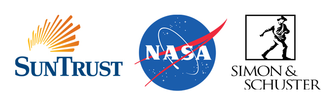 Logos for SunTrust, NASA and Simon & Schuster