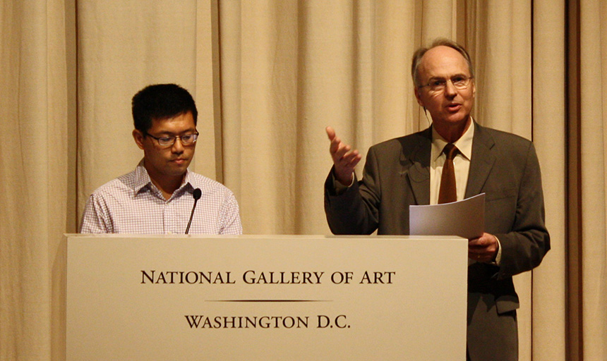 Dr. Robert Schultz giving a speech at the National Gallery of Art